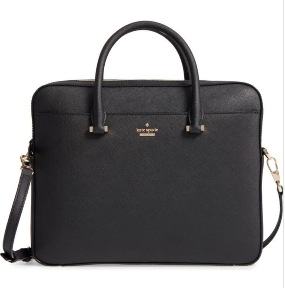 Kate Spade New York Black 13" Saffiano Leather Laptop Bag / Briefcase